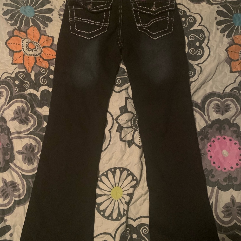 Girls skinny bootcut jeans